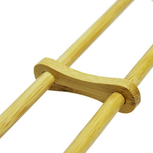 Support à tasses en bambou de forme ovale, égouttoir suspendu pour le rangement des assiettes et des bols de cuisine - Product Image 3