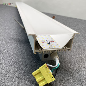 Système d'éclairage de bureau lumière linéaire led incurvée plafonnier moderne encastré led pour salle de réunion - Product Image 3