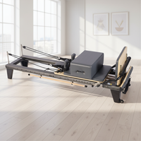Reformer de Pilates en aluminium de qualité aéronautique 7075, avec barre de pieds infinie, ressorts allemands, lit complet pour entraînement du tronc, modèle Elite, usage commercial