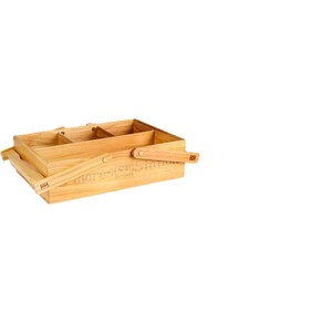Wooden S'mores Station <b>Box</b> With Handles Multi Compartment <b>Storage</b> For <b>Camping</b> Marshmallow Candy Outdoor Use - Product Image 5