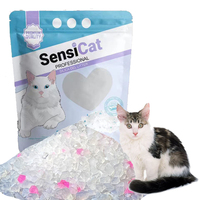 Pasir Kucing Ramah Lingkungan Berpartikel Besar Warna Biru/Pink/Merah Silika Gel Rendah Debu dengan Hasil Akhir Kristal