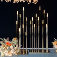 Lampe décorative LED dorée sur pied pour décorations de mariage, éclairage de scène/chemin de cérémonie