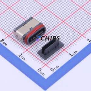 TYPE-C 16PFS LTH7.45 IPX8 USB Connector SMD Connector Type-C USB 3.1 Female Vertical Mount - Product Image 1