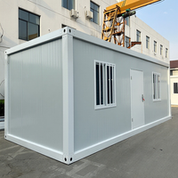 Maison conteneur en acier détachable de 20 pieds, bureau à domicile, bureau préfabriqué, unité d'habitation complémentaire, cabane de jardin préfabriquée en kit