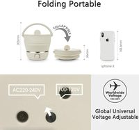 Casserole électrique pliable, portable, avec cuiseur vapeur, en silicone de qualité alimentaire, pour les voyages