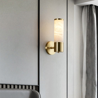 Lampes LED contemporaines Intérieur salon Cuivre Albâtre Applique Luxe Marbre Chambre à coucher chevet Appliques murales en marbre espagnol