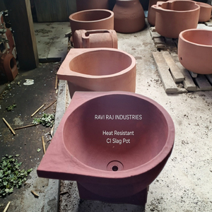 Pot de scories en fonte résistant à la chaleur robuste pour la fonte du zinc et de l'aluminium Composant de coulée de fonderie durable pour le raffinage du métal - Product Image 6