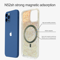 Coque Magnétique Universelle Anti-Choc Brillante 2024 pour Téléphones Mobiles, Compatible avec Apple iPhone 11 et 12 Series