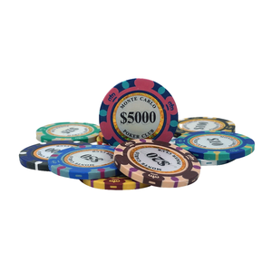 Giá Rẻ Giá 10G Hoặc 14G 40Mm Monte Carlo Ba Tone Đất Sét Poker Chip Với Thấp Moq Tùy Chỉnh Gốm Và Logo - Product Image 2