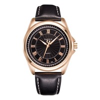 Bon prix Montre à quartz tendance de style professionnel pour hommes Montre-bracelet lumineuse de luxe avec bracelet en cuir artificiel