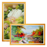 27 "32" 43 "49" Cadre en bois classique créatif Wifi Montage mural LCD Cadres photo numériques pour peintures numériques