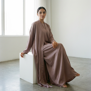 Abaya ouverte personnalisée, robes traditionnelles musulmanes, vêtements islamiques modestes pour femmes, conçus sur mesure - Product Image 1