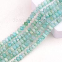 Perles de pierre d'espacement de rondelle à facettes naturelles de 3x5mm multi couleurs pour la fabrication de bijoux à bricoler soi-même 3mm x 5mm