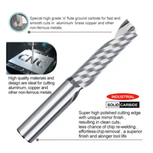 Spiral Milling Cutter Carbide HRC60 Solid Router Bits4-12mm Carpentry Tool For Aluminum Wood Cutting Single Flute End Mill