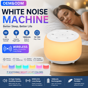 Machine à <span class=keywords><strong>bruit</strong></span> <span class=keywords><strong>blanc</strong></span> portable, aide au sommeil, lumière chaude, son apaisant <span class=keywords><strong>pour</strong></span> bébé, minuterie sonore, machine à sons <span class=keywords><strong>pour</strong></span> bébés, personnes âgées et adultes - Product Image 1