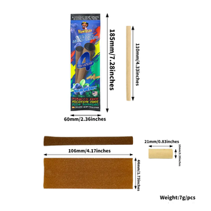 Honeypuff Brand Atacado Frutas Flavored Hemp Wraps Com Pontas De Rolamento Resealable Zip Pack Rolling Paper Acessórios - Product Image 3