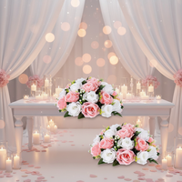 LILIS Großformatige Seidenrosen-Kunstblumenkugel Dekorationsmodell DX240508-14 für Hochzeiten, Valentinstag, Muttertag