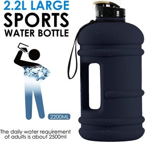2,2 L Halve Gallon Waterkruik Gym Sportfles Grote Plastic Herbruikbare Fles Met Handvat Riem Lekvrije Fitness Outdoor Fles - Product Image 3