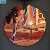 Nouvelle mode HD P3 3mm écran d'affichage led circulaire créatif de forme spéciale avec bordure pour DJ disco
