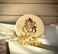 Ornement Religieux en Agate Naturelle Écologique pour Voiture, Décoration de Bureau et Maison, Accessoire d'Intérieur en Résine et Pierre, Cadeau REIGN