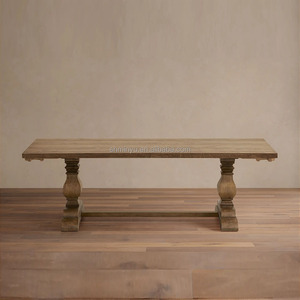 <span class=keywords><strong>Tavolo</strong></span> da Pranzo <span class=keywords><strong>Allungabile</strong></span> in <span class=keywords><strong>Legno</strong></span> Massello di Rovere in Stile Antico Francese, Design Semplice da Ristorante per Casa e Appartamento, Set Assemblato - Product Image 2