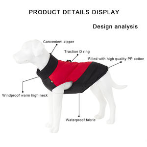 제조업체 도매 방수 따뜻한 개 겨울 코트 - Product Image 2