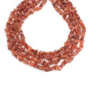 Perles de pierre de lune naturelle pêche en éclats, petites pierres précieuses en pépites, brin de 17 ou 34 pouces - Product Image 5