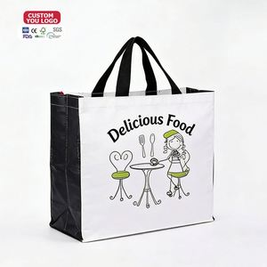 Wholesale Custom Promotional Eco Friendly Laminated Supermarket Grocery Tnt Tote <b>Reusable</b> pp Non Woven Shopping <b>Bag</b> - Product Image 2
