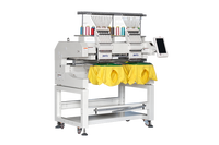 Machine à broder informatisée JINYU commerciale automatique à 2 têtes, 12/15 couleurs, pour tissus