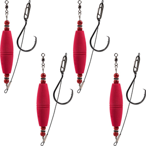 4 PCS/Pack Catfish Float Rig EVA Material Fishing Bobbers Popping with Swivel and Circle Hooks Floats Rattling Cork Catfish Gear - Product Image 5