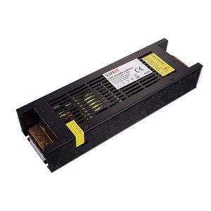 Fuente de Alimentación SMPS Delgada Negra de 300W para Interiores, Controlador de Tira LED de Voltaje Constante 12V 24V AC DC, Conmutación CCTV IP20, Luz 150W - Product Image 1