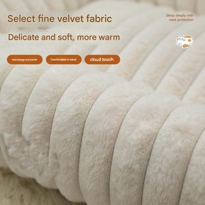 Ribbed Rectangle Solid <strong>Fashion</strong> Pet <strong>Bed</strong> for Cats <strong>Dogs</strong>-Warm Velvet Nest with Sponge Filling Neck Protection Cat <strong>Bed</strong> Cave - Product Image 6