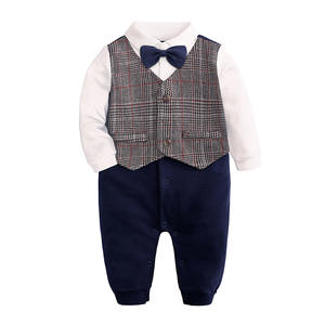 Traje Formal de Caballero para Bebés Recién Nacidos, Mono de Manga Larga con Corbata de Moño, Ropa de Esmoquin para Bebés de 0 a 24 Meses, Moda 2021 - Product Image 3