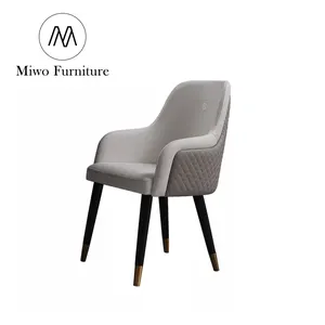 China Wholesale Fashion Luxury Unique Varnish Napa Grain Leather Dining Chair For Home