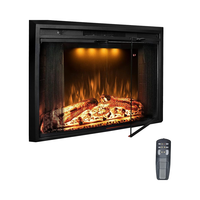 Luxstar Inserts de cheminée électrique de 28 pouces encastrés en gros avec chaleur et flammes multicolores pour usage domestique