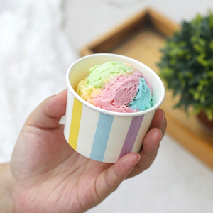 Custom Kraft Paper Single Wall Ice Cream <b>Cup</b> Biodegradable Sustainable Gelato Yogurt Sundae Packaging - Product Image 1