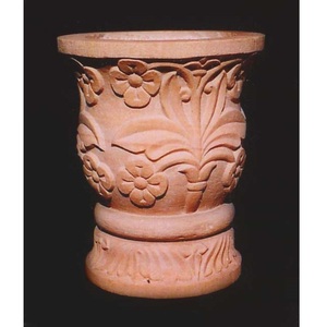 Jarrón de Flores de Piedra Arenisca Floral, Exquisitamente Tallado, Ecológico, Duradero, Diseño Moderno para Hogar, Jardín, Oficina, Hotel, Exhibición - Product Image 1