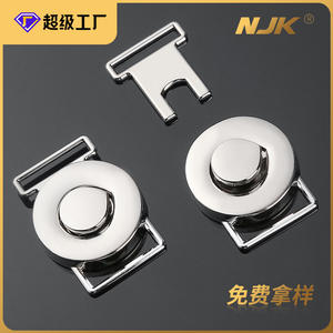 Hebilla Redonda de Aleación con Liberación Lateral, Accesorios Metálicos Plateados Duraderos para Bolsos - Product Image 5