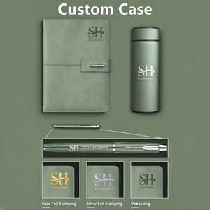 Corporate 5 in 1 Custom Logo Business Appreciation Gift Set with Thermos <b>Eye</b> <b>Mask</b> Card Holder Keychain Mug for Client - Product Image 6