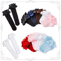 Chaussettes fines Lolita à dentelle pour femme, en coton tricoté, respirantes, style japonais, motif princesse féerique, pour l'été et le quotidien