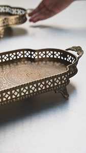 Ensemble de 4 assiettes de fête en céramique gravée, écologiques, style classique, forme irrégulière - Product Image 4