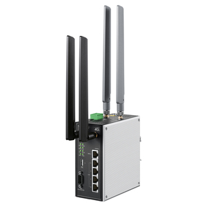 Enrutador 4G industrial compacto de 2 ranuras para tarjetas Nano SIM, 5 puertos <span class=keywords><strong>Gigabit</strong></span> Ethernet, cuerpo de acero duradero para-40 ℃ ~ 75 ℃, 2 ranuras para tarjetas SIM, 1 unidad - Product Image 6