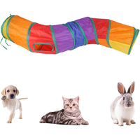 Tunnel de jeu interactif pliable pour animaux de compagnie, jouet d'activité pliable pour chats d'intérieur, chatons, lapins, chiots, petits animaux, usage quotidien