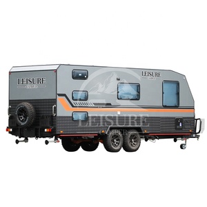 Caravane tout-terrain moderne pour aventures en plein air, design à coque rigide, auvent, salle de bain, double essieu, capacité 2 personnes pour les voyages sur route - Product Image 5