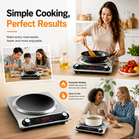 Cuisinière électrique à plaque céramique 3500W, brûleur unique, boîtier en acier inoxydable, commande tactile, portable, écologique, pour camping-car et usage domestique