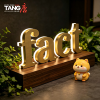 Letras LED Retroiluminadas Doradas de Acero Inoxidable Personalizadas, Impermeables IP65, Opciones Multicolor, Decoración Publicitaria para Bares y Oficinas