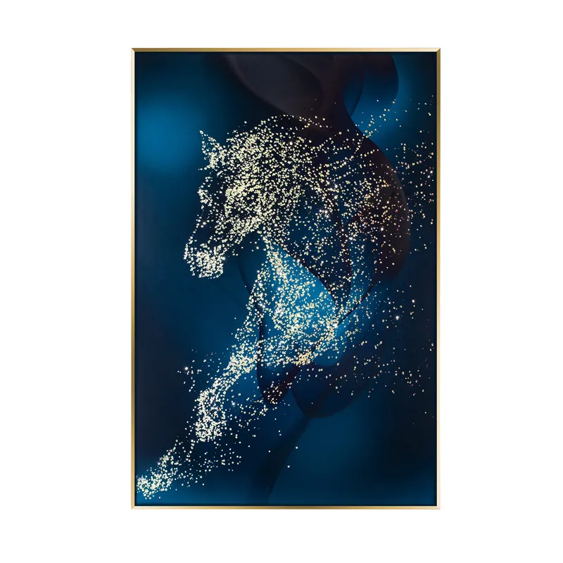 Home Decoration Crystal Hanging Painting Living Room Background Wall Starry Sky Horse Mural High-End Quality Painting