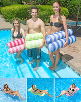 Hamac de piscine pour sports nautiques, gonflable, pliable, flottant, avec dossier, matelas pneumatique, lit, facile à transporter, chaise longue