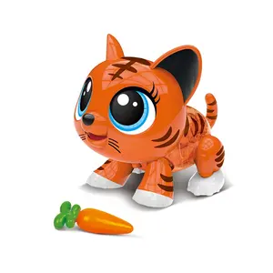 HUADA 2023 재미있는 유도 기능 고양이 호랑이 장난감 플라스틱 동물 장난감