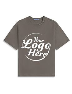 ¡Novedad de 2025! Camiseta básica de cuello redondo de algodón 100% de peso pesado para hombre, Camiseta básica de manga corta para ropa de calle - Product Image 2